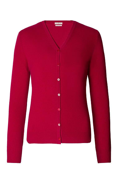 Ladies Cashmere 2-Ply V-Neck Cardigan