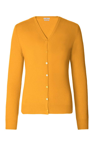 Ladies Cashmere 2-Ply V-Neck Cardigan