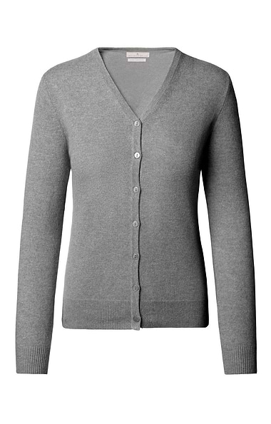 Ladies Cashmere 2-Ply V-Neck Cardigan