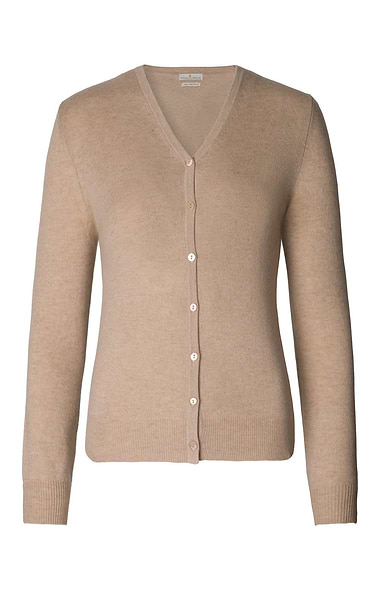 Ladies Cashmere 2-Ply V-Neck Cardigan