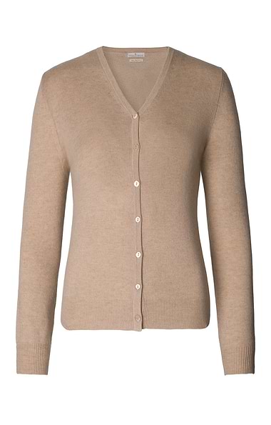 Ladies Cashmere 2-Ply V-Neck Cardigan