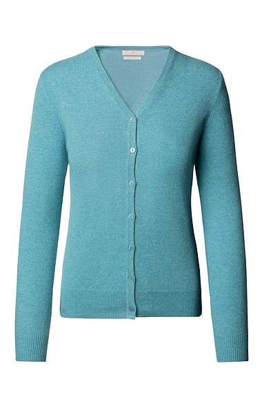 Ladies Cashmere 2-Ply V-Neck Cardigan