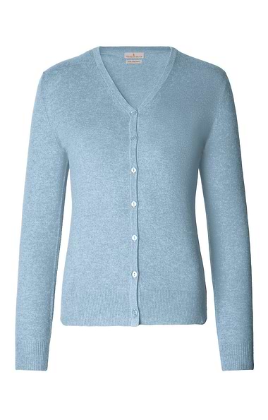 Ladies Cashmere 2-Ply V-Neck Cardigan