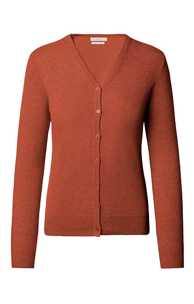 Ladies Cashmere 2-Ply V-Neck Cardigan