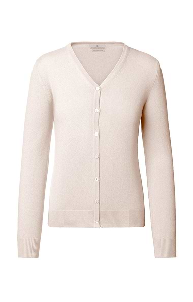Ladies Cashmere 2-Ply V-Neck Cardigan