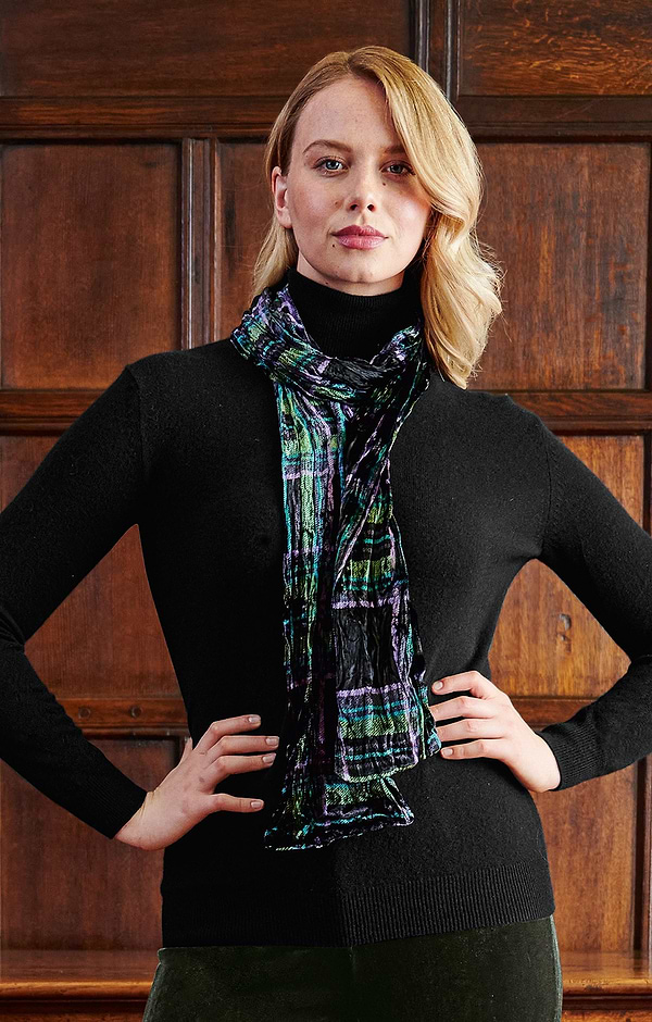 Ladies Cashmere 2-Ply Roll Neck Jumper