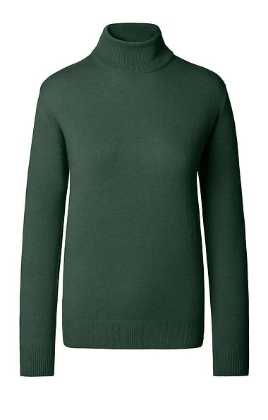 Ladies Cashmere 2-Ply Roll Neck Jumper