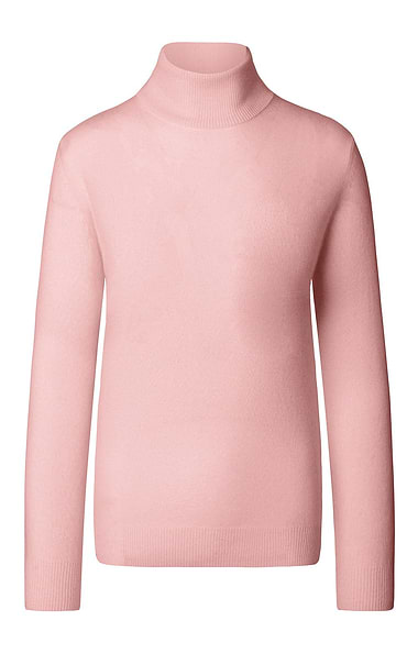 Ladies Cashmere 2-Ply Roll Neck Jumper