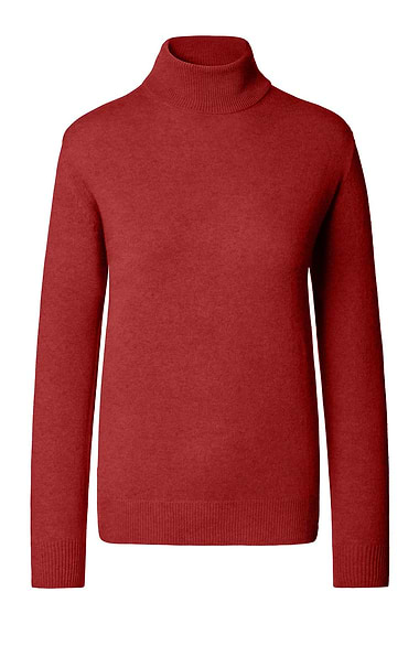 Ladies Cashmere 2-Ply Roll Neck Jumper