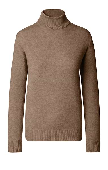 Ladies Cashmere 2-Ply Roll Neck Jumper