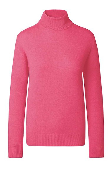 Ladies Cashmere 2-Ply Roll Neck Jumper