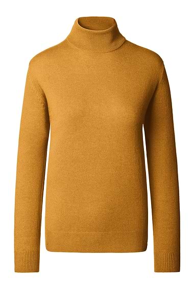 Ladies Cashmere 2-Ply Roll Neck Jumper