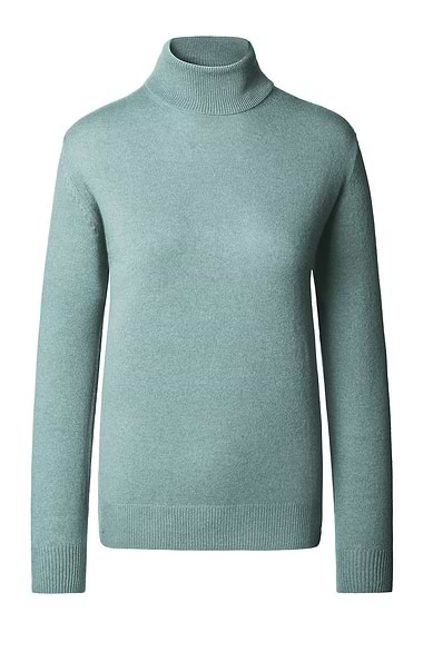Ladies Cashmere 2-Ply Roll Neck Jumper
