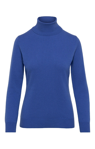 Ladies Cashmere 2-Ply Roll Neck Jumper