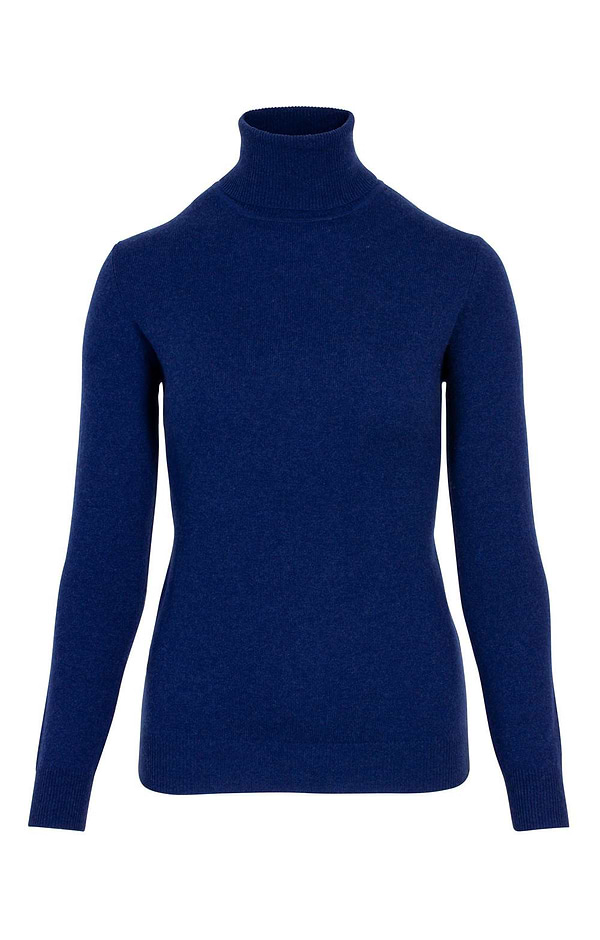 Ladies Cashmere 2-Ply Roll Neck Jumper