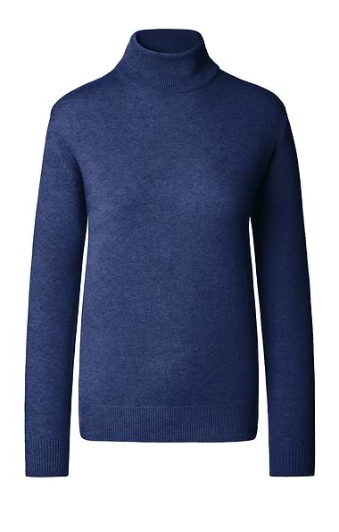Ladies Cashmere 2-Ply Roll Neck Jumper