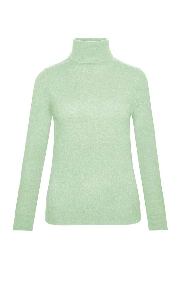 Ladies Cashmere 2-Ply Roll Neck Jumper