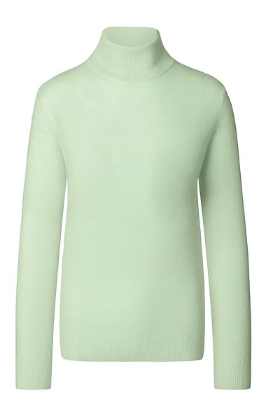 Ladies Cashmere 2-Ply Roll Neck Jumper