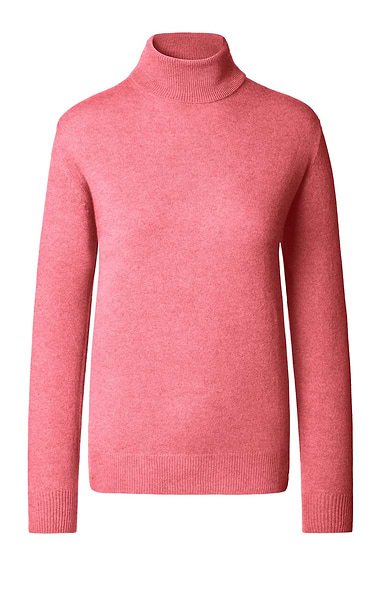 Ladies Cashmere 2-Ply Roll Neck Jumper