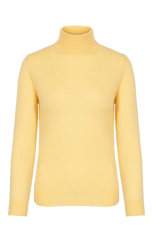 Ladies Cashmere 2-Ply Roll Neck Jumper