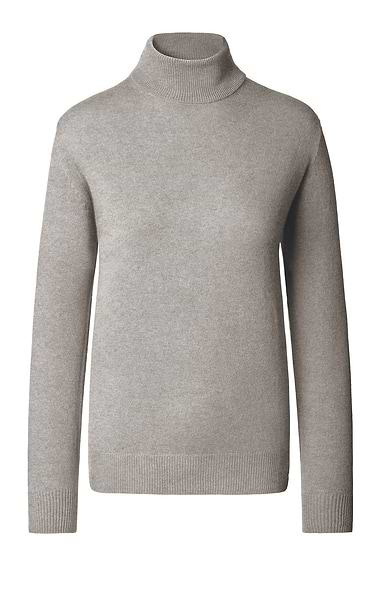 Ladies Cashmere 2-Ply Roll Neck Jumper