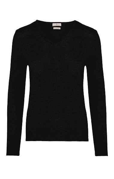 Ladies Cashmere 2-Ply V Neck
