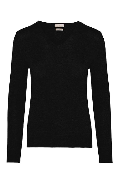 Ladies Cashmere 2-Ply V Neck