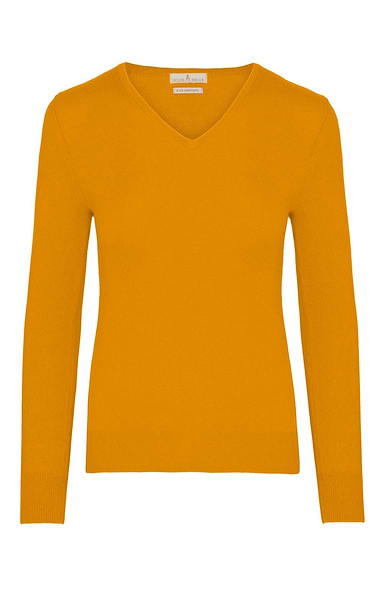 Ladies Cashmere 2-Ply V Neck