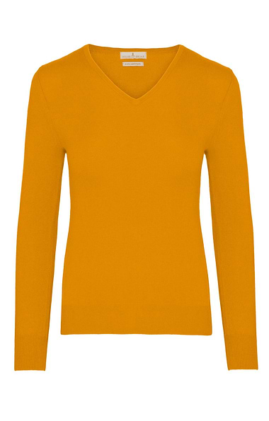 Ladies Cashmere 2-Ply V Neck