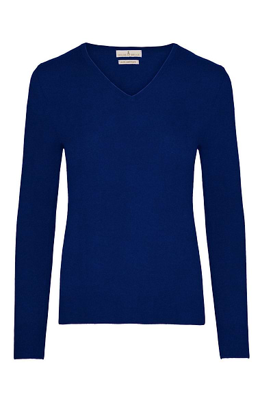 Ladies Cashmere 2-Ply V Neck