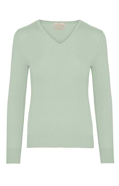 Ladies Cashmere 2-Ply V Neck