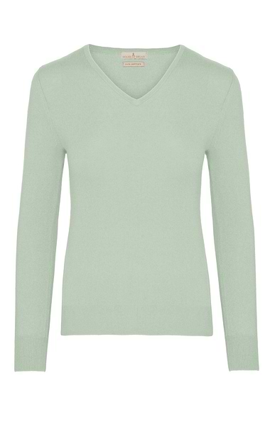 Ladies Cashmere 2-Ply V Neck