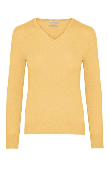 Ladies Cashmere 2-Ply V Neck