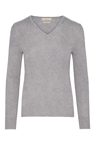 Ladies Cashmere 2-Ply V Neck