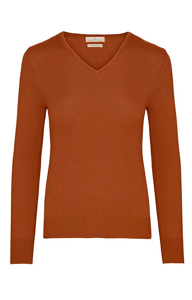 Ladies Cashmere 2-Ply V Neck