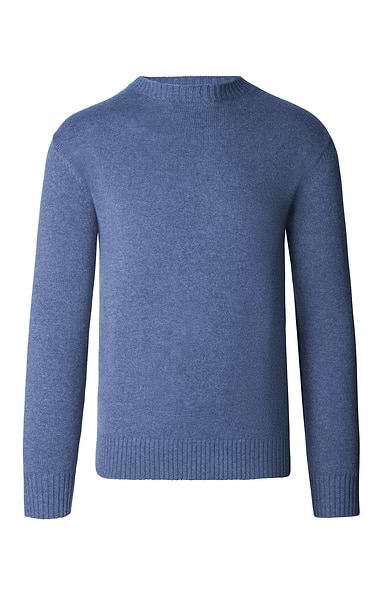 Men's Cashmere Double Rib Crew Neck Jumper