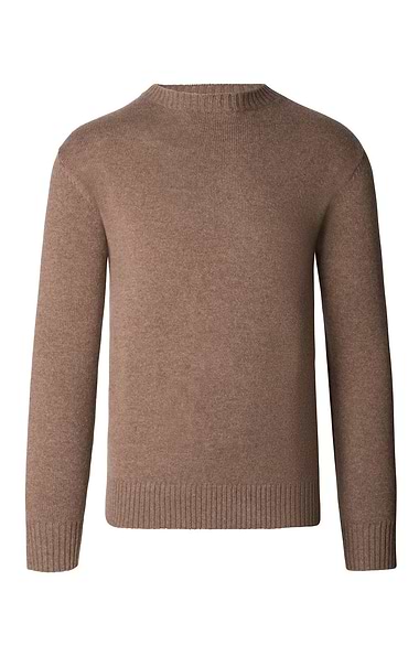 Men's Cashmere Double Rib Crew Neck Jumper