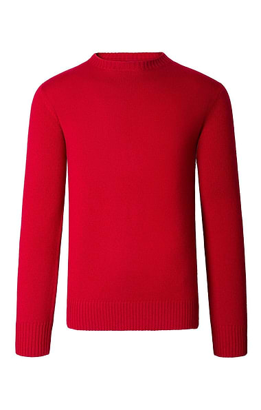 Men's Cashmere Double Rib Crew Neck Jumper