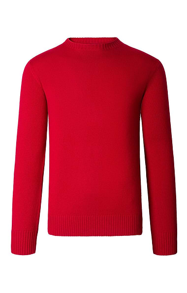 Men's Cashmere Double Rib Crew Neck Jumper