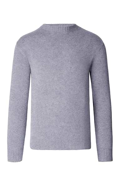 Men's Cashmere Double Rib Crew Neck Jumper