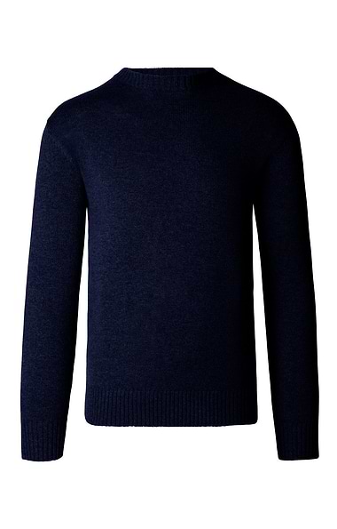 Men's Cashmere Double Rib Crew Neck Jumper
