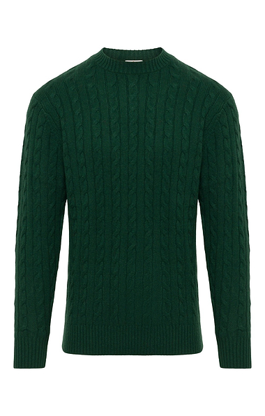 Men's Cashmere Cable Crew
