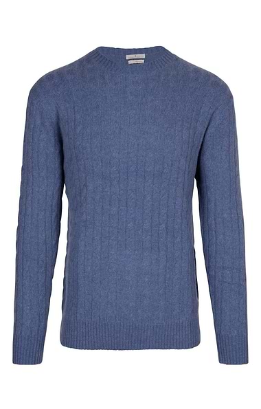 Men's Cashmere Cable Crew