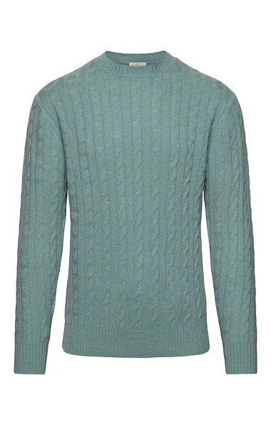 Men's Cashmere Cable Crew