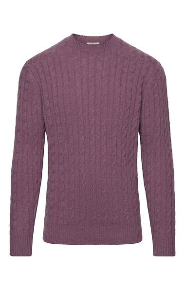 Men's Cashmere Cable Crew