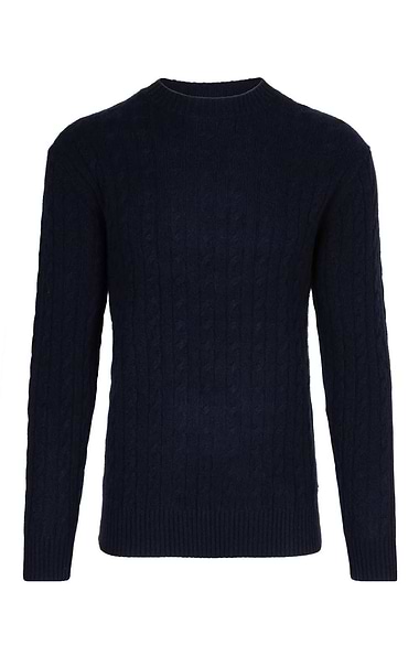 Men's Cashmere Cable Crew