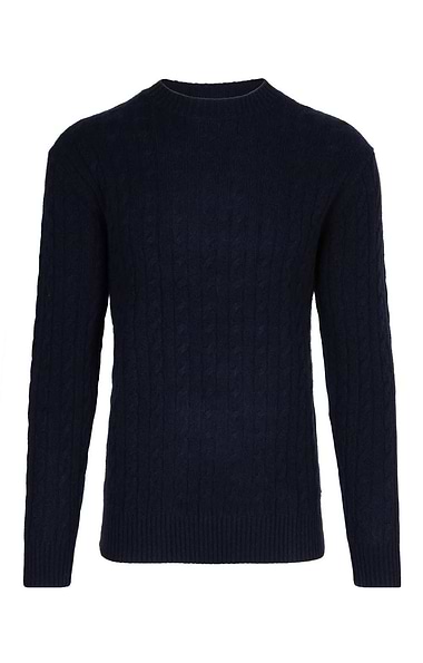 Men's Cashmere Cable Crew