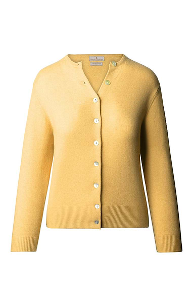 Ladies 2-Ply Cashmere Crop Cardigan