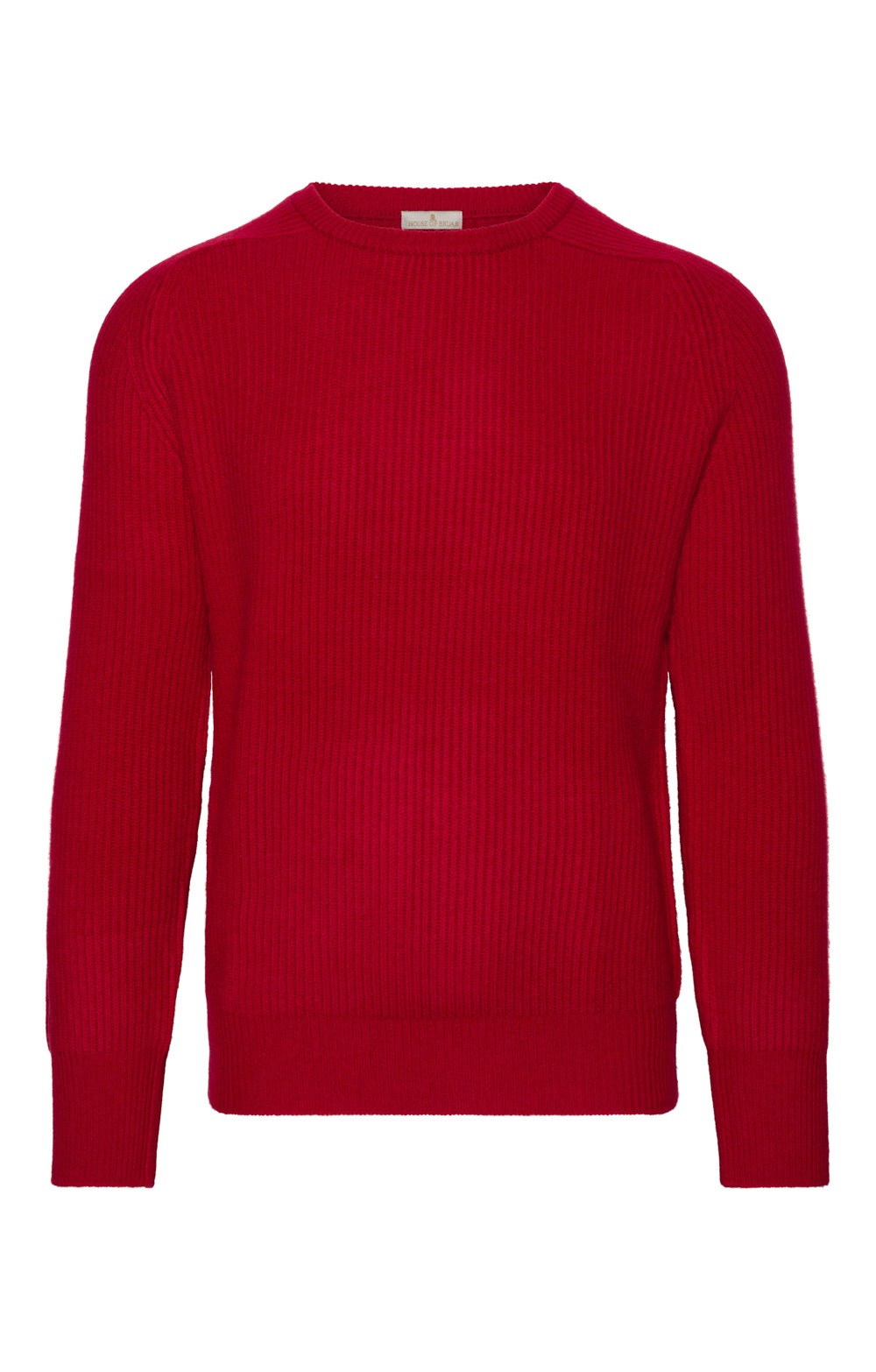 Men's Pure Cashmere Ribbed Crew Neck Jumper