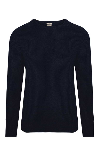 Men's Pure Cashmere Ribbed Crew Neck Jumper